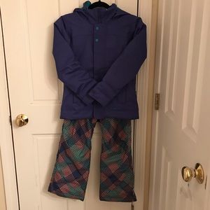 Burton insulated ski jacket and snow pants